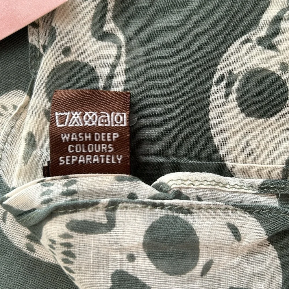RAJ SKULL SCARF - Sage Color - Brand New please see photos